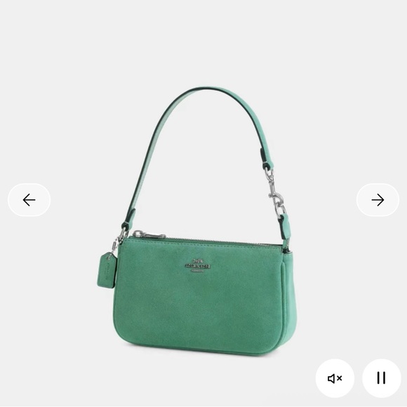 NWT Coach Nolita 19 Suede Bag Silver Mint Leather Handbag CDN25 Candyshop Green - Picture 4 of 10